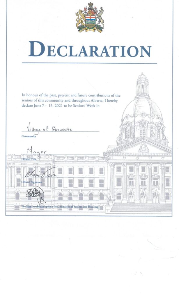 Notices Village of Girouxville